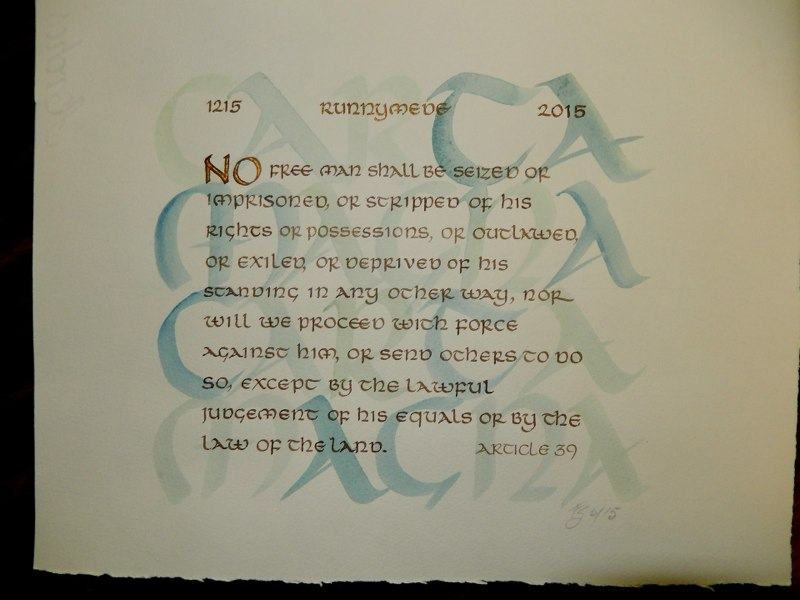 Magna Carta excerpt by CSO member Pat Gregoire