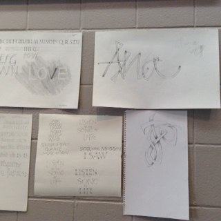 Displayed work at Amity Erwin Parks' workshop 'A sharp pencil and a keen eye'