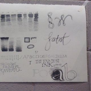 Displayed work at Amity Erwin Parks' workshop 'A sharp pencil and a keen eye'