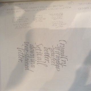 Displayed work at Amity Erwin Parks' workshop 'A sharp pencil and a keen eye'