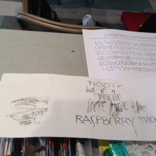 Displayed work at Amity Erwin Parks' workshop 'A sharp pencil and a keen eye'